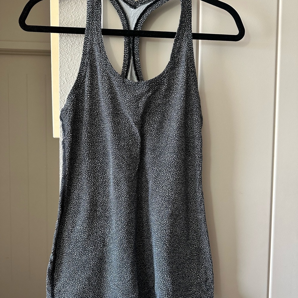 Lululemon Chakra Print Alpine White Black Cool Racerback II